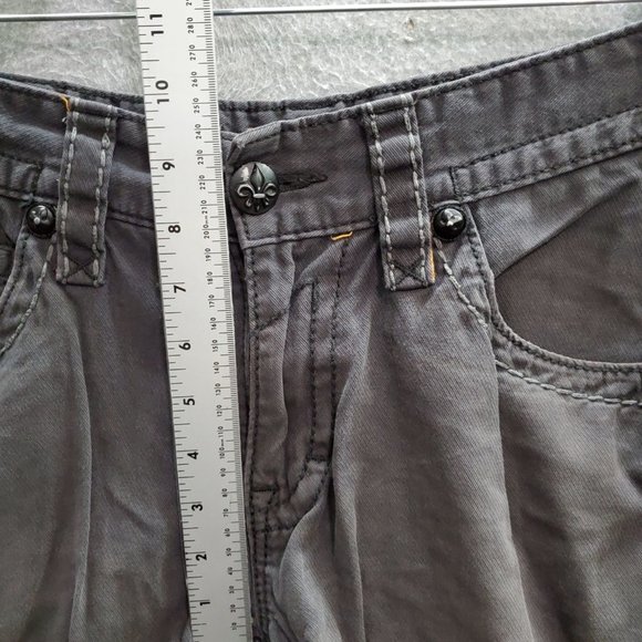 Rock Revival Men Jeans 32 Gray Straight Mid Rise READ - Picture 6 of 14